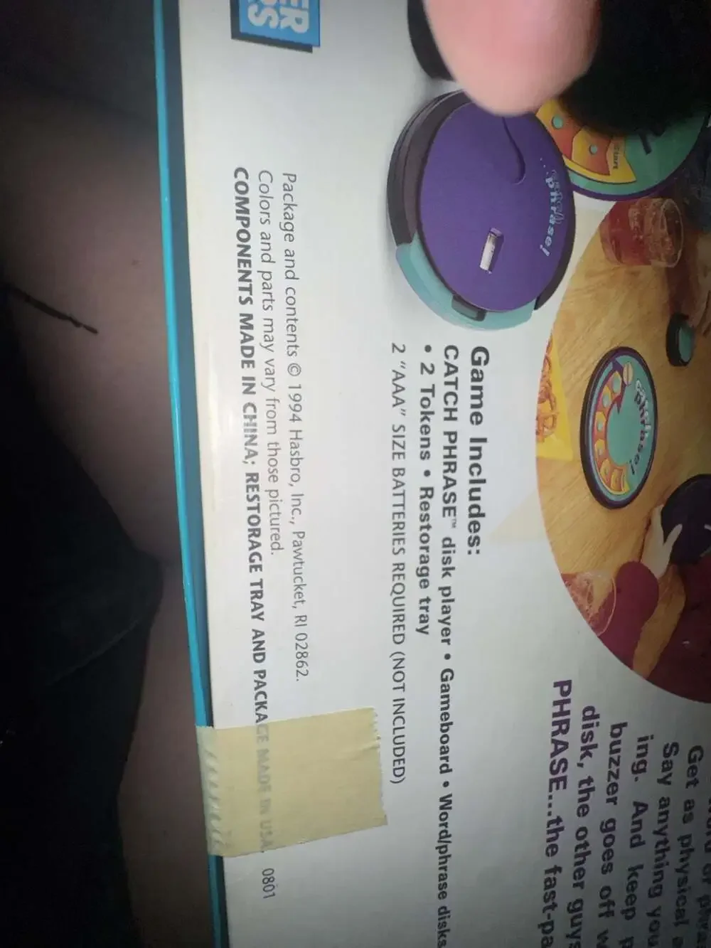 Vintage 1994 Parker Brothers Catch Phrase Passing FastTalking BoardGame No.40320